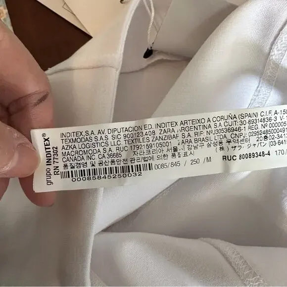 Zara Kappa Mini Skirt White Red Zip Front Summer Medium NWT Collegiate - Picture 13 of 15